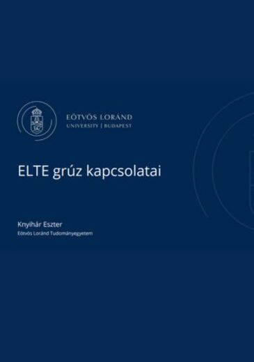 Knyihár Eszter az ELTE grúz kapcsolatai című előadásának borítóképe