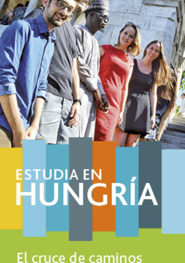 STUDY IN HUNGARY hallgatóknak szóló arculatos leporelló spanyol nyelvű