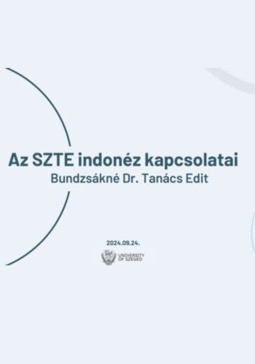 Tanács Edit poszterelőadása az SZTE indonéz kapcsolatai címmel borítókép